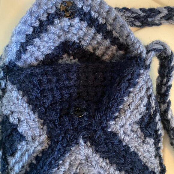 Granny Square Crochet Phone  Shoulder Bag - Hand crafted - Picture 13 of 14
